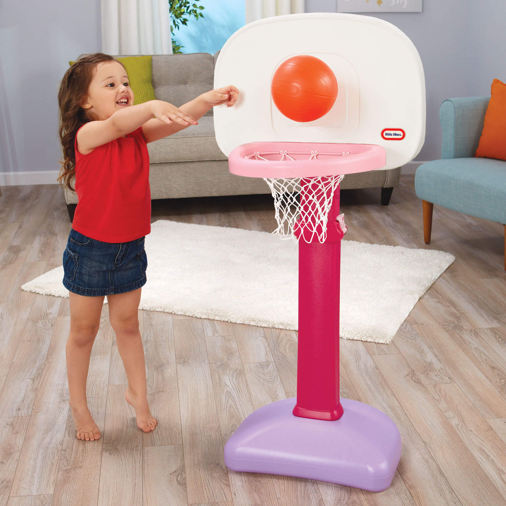 TotSports™ Easy Score™ Pink Basketball Set with 3 Basketballs